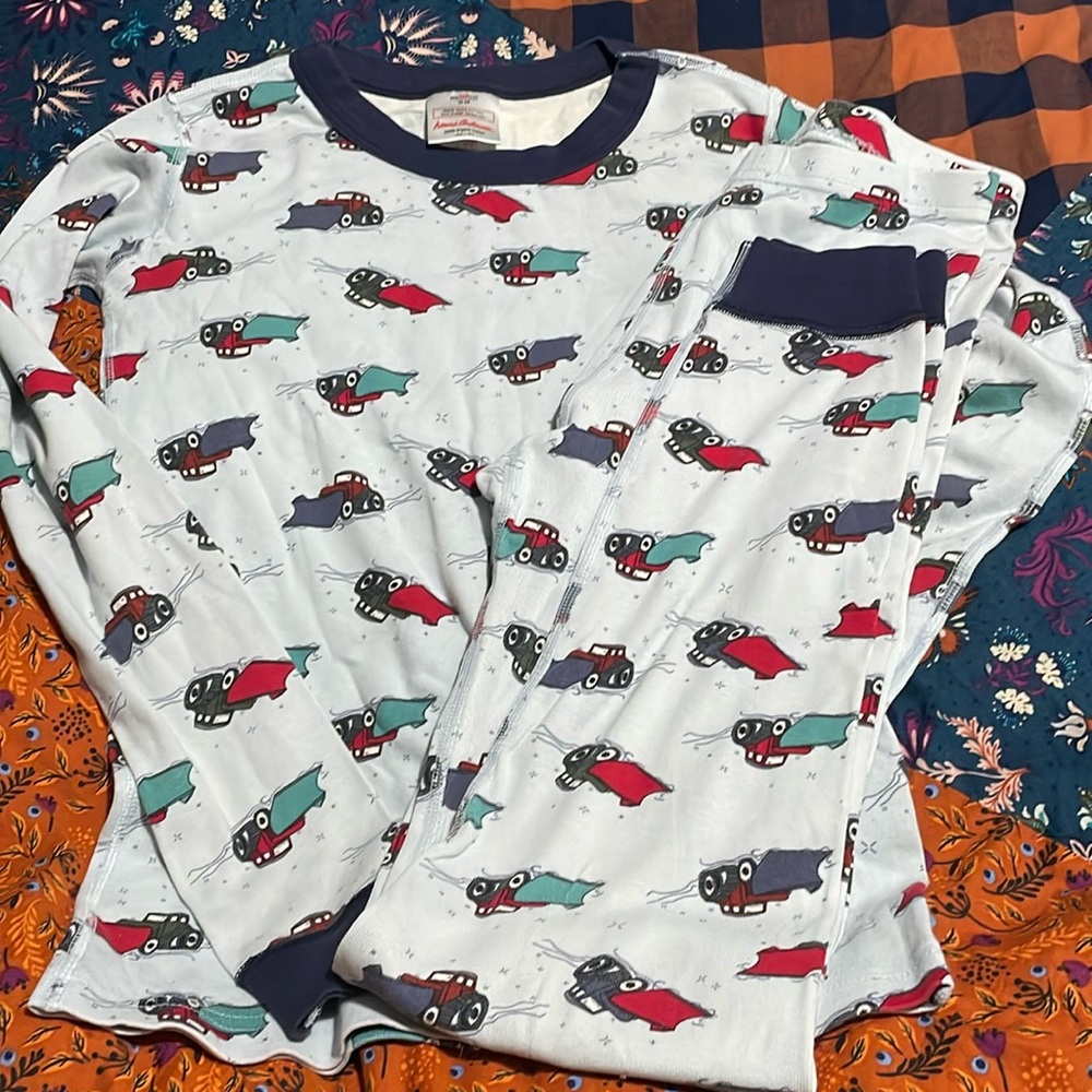 Hanna Andersson size 160 (14) snowplow long johns- EUC